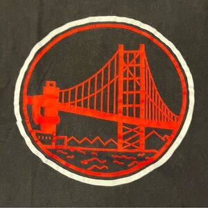 Vintage golden-gate bridge, GoldenStateWarriors, chinese new-year colors tee